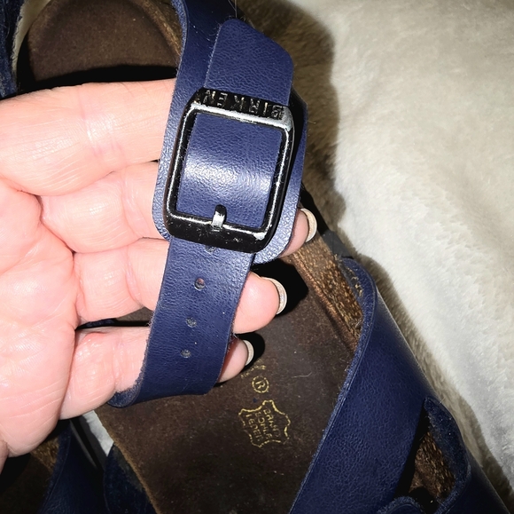 Birkenstock Rio Blue Leather Strappy Sandals Women’s Size 3 Youth (34) - Picture 9 of 11